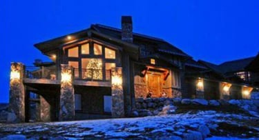 Elkridge Timber Frame Mountain Home Night