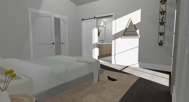 Castle Ridge Hillside Contemporary Home Bed Suite-2 Render