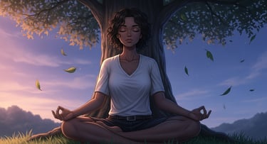 mulher meditando