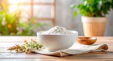 Bowl con psyllium sobre una mesa