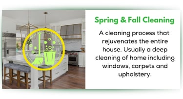 Book your deep spring and fall cleaning service
