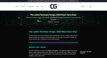 a website page with a picture of a website page with a picture of a green