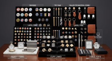 small range of customizable business accessories and sales promotion items,ranging from small lapel