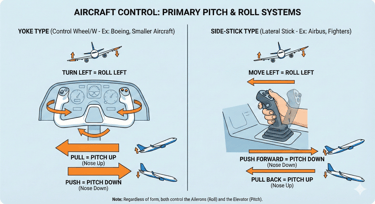 a diagram of a plane that is being used to control a pilot's flight