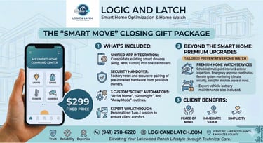 Logic and Latch $299 Smart Move home technology handover & security reset service in Lakewood Ranch