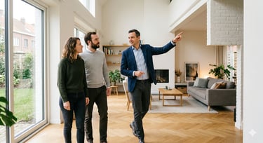 Conseiller technique et énergétique lors d'une visite achat immobilier en Wallonie