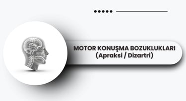 Motor konuşma bozukluklarını simgeleyen koordinasyon ve planlama görseli