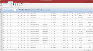 Our CPS software combines the Door and Hardware Schedules from division eight.