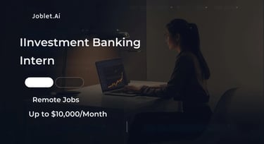 Investment Banking Intern Remote Job at Joblet AI – Apply 2026