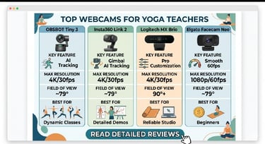 Top Webcams for Teaching Live Online Yoga Classes