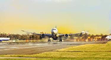 Photo d'un avion pour illustrer la place des transports modernes dans l'Anthropocène