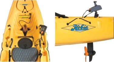 a kayak kayak with a propeller