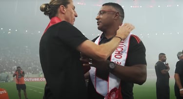 Filipe Luís como técnico contra o Inter em 2025.