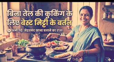बिना तेल का खाना बनाने के लिए सबसे अच्छे मिट्टी के बर्तन