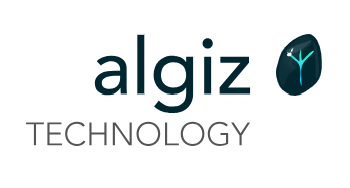 a logo for a company that is using the word algiz technology