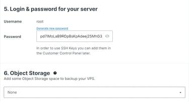 crypto testnet choose your login and password for your server