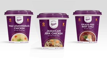 Scratch made meals food packaging design label