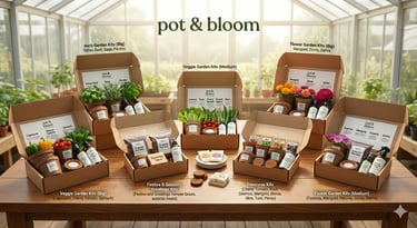 Assorted pot & bloom sustainable gardening gift for corporate gifting