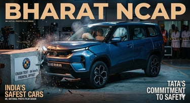 Tata Sierra, Tata Sierra BNCAP, Tata Sierra 5 Star Rating, Bharat NCAP 2026.