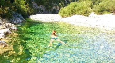 baignade dans le chassezac