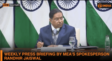 विदेश मंत्रालय के प्रवक्ता रंधीर जयस्वाल