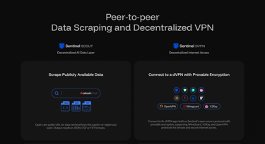 P2P data scraping and decentralized VPN with Sentinel