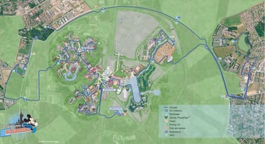 2016 runDisney Disneyland Paris Half Marathon Course Map