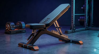 Banco musculação 2026: chassi em aço carbono, múltiplos ângulos e estabilidade para treinos