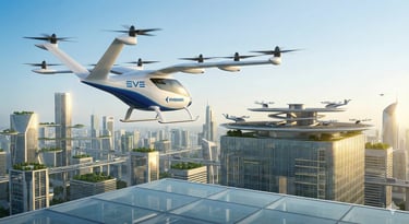 a helicopter flying over a city with a helicopter