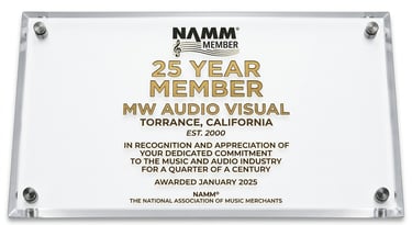 Namm 25 Year Member MW Audio Visual
