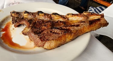 The Pirate was too hungry to wait for the picture in Montevideo, Uruguay!