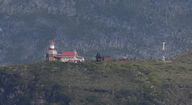 a 900mm lens helps to see the Cape Horn, Chile Lighthouse