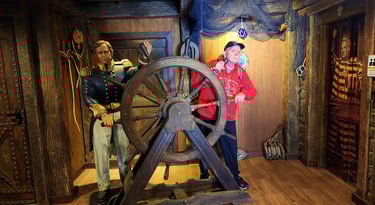 The Pirate helps the Captain sail into Ushuaia, Argentina