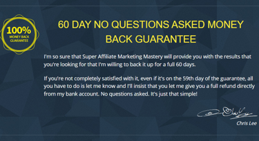 60 Day Money Back Guarantee text on an image