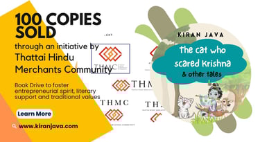 Thattai Hindu Merchants Community (THMC) purchases 100 copies of The Cat Who Scared Krishna by KIran