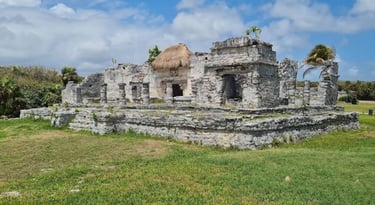 MEXUCI TULUM RUINS TEMPLE DESCENDING GOD