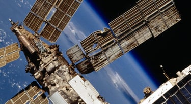 Mir space station damaged after collision with the Progress supply spacecraft.