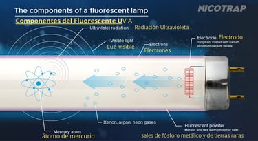 fluorescentes uva componentes y estructura 