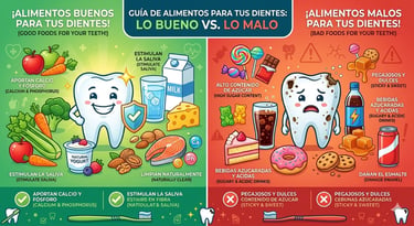 alimentos buenos y malos para los dientes
