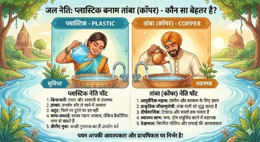 प्लास्टिक vs कॉपर नेति पॉट: जल नेति के लिए कौन सा बेहतर है?