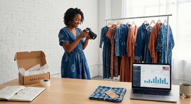 US private label clothing brand founder with Indian-manufactured block print collection — DTC fashion sourcing from India