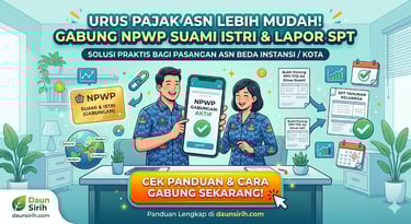 Ilustrasi panduan cara gabung NPWP suami istri ASN dan solusi lapor SPT Tahunan