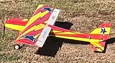 Doug R High Wing red yellow 2 flights