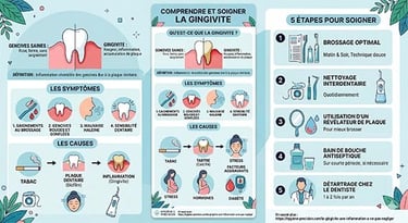 Infographie comprendre et soigner la gingivite
