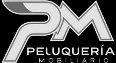 logotipo PM Peluquería Mobiliario, logo de mobiliario para peluquerías, marca de muebles para salones de belleza
