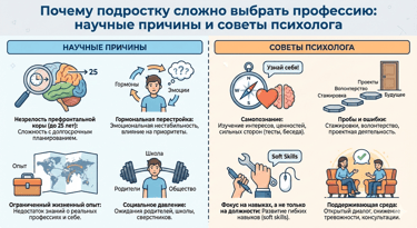 почему подростку сложно выбрать профессию