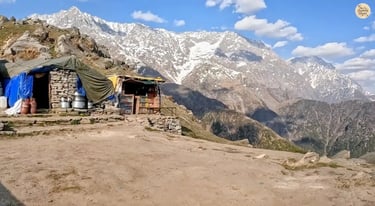 Tiny eatery at Triund trek top, McLeod Ganj, Dharamshala.