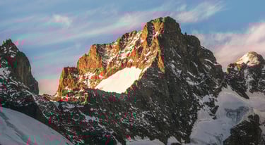 Un grand classique ; le Pic Gaspard depuis le col du Lautaret