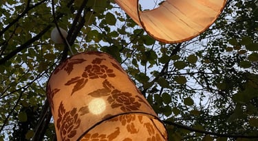 supension luminaire tissu teinture végétale teinture naturelle