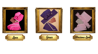 Christian artwork symbolizing strength, love, and grace